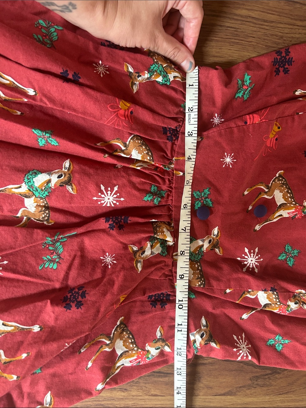 ModCloth Christmas deer dress size small - Picture 6 of 6